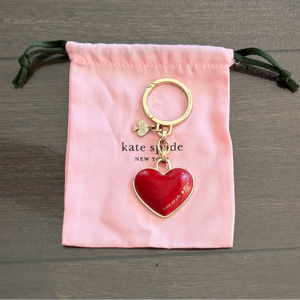 Kate Spade - Red Heart Keychain / Purse Charm - Picture 4 of 5